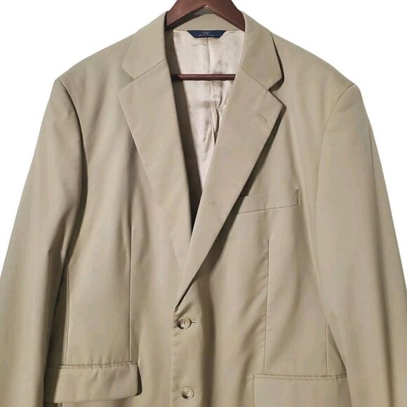 Brooks Brothers Blazer Size 44R Beige Cotton Blend Cupro Lining Jacket 346 Mens - Picture 2 of 16